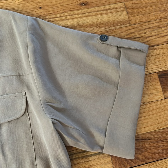 🎤🎉 Zara Beige Button Down Shirt Dress with Belt Sz XL - Picture 14 of 16